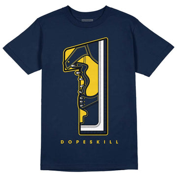 Dunk Low Vintage “Michigan” DopeSkill Midnight Navy T-Shirt No.1 Graphic Streetwear 