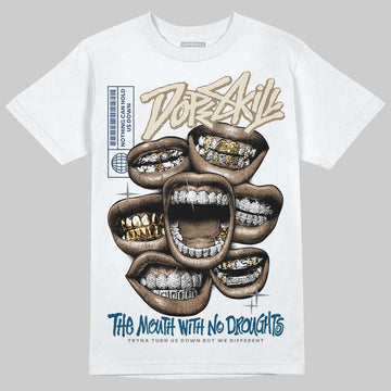 Asics Gel-Kayano 14 ‘Cream Pure Silver’ DopeSkill T-Shirt The Mouth With No Droughts Graphic Streetwear - White