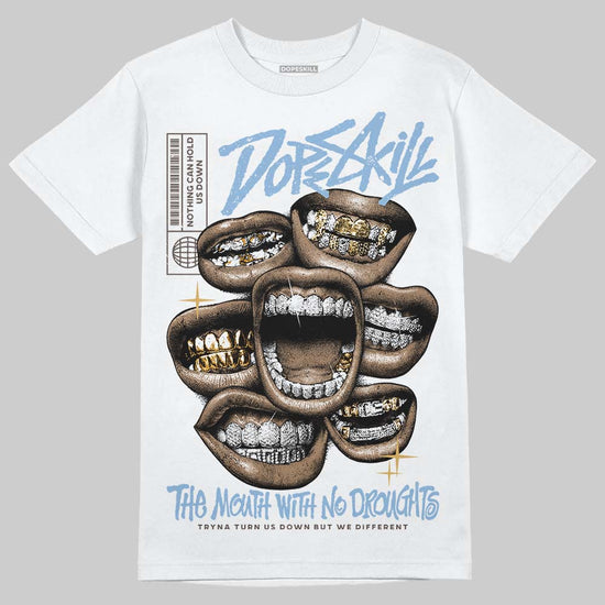 Adidas Handball Spezial ‘Light Blue’ DopeSkill T-Shirt The Mouth With No Droughts Graphic Streetwear - White