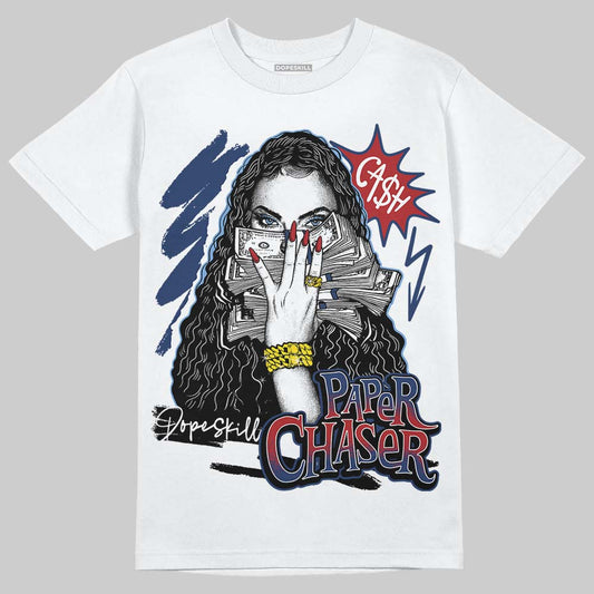 Jordan 1 High OG "Midnight Navy" DopeSkill T-Shirt NPC Graphic Streetwear - White 