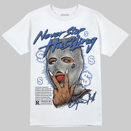 Jordan 3 "Lucky Shorts" DopeSkill T-Shirt Never Stop Hustling Graphic Streetwear - White