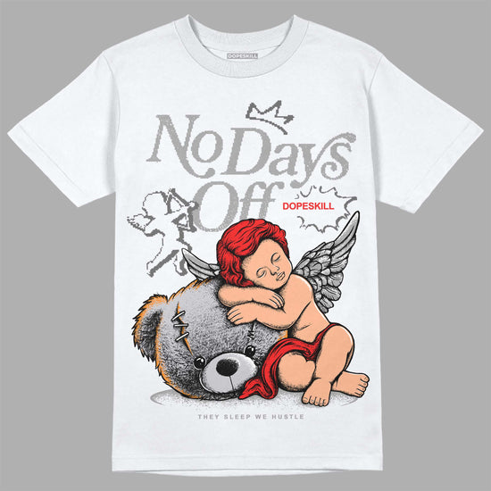 Grey Sneakers DopeSkill T-Shirt New No Days Off Graphic Streetwear - White