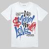 Jordan 1 Low Travis Scott x Fragment DopeSkill T-Shirt No Money No Love Typo Graphic Streetwear - White 