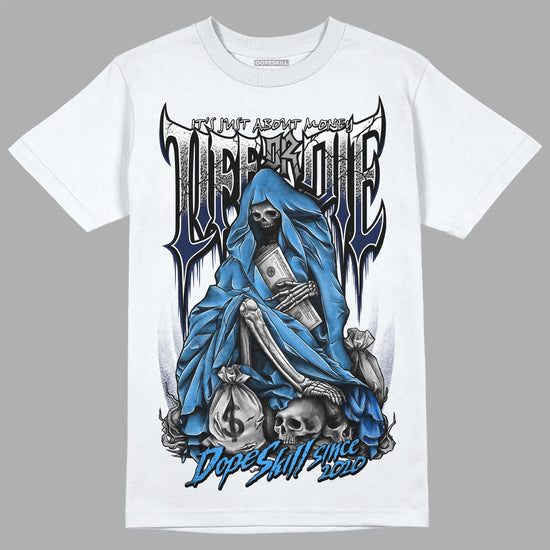 Jordan 3 "Midnight Navy" DopeSkill T-Shirt Life or Die Graphic Streetwear - White