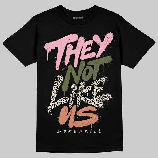 SB Dunk Low Pro x Arts-Rec Skateshop Rust Pink and Rough Green DopeSkill T-Shirt They Not Like Us Graphic Streetwear - black