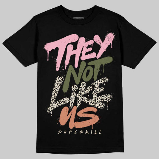 SB Dunk Low Pro x Arts-Rec Skateshop Rust Pink and Rough Green DopeSkill T-Shirt They Not Like Us Graphic Streetwear - black