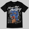 Jordan 3 "Lucky Shorts" DopeSkill T-Shirt Never Stop Hustling Graphic Streetwear - Black