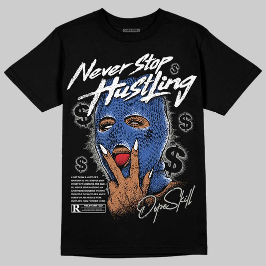 Jordan 3 "Lucky Shorts" DopeSkill T-Shirt Never Stop Hustling Graphic Streetwear - Black