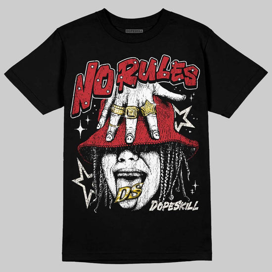 Jordan 4 “Flight Club” DopeSkill T-Shirt No Rules Graphic Streetwear - Black