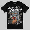 Jordan 11 Low CNY “Year of the Snake” DopeSkill T-Shirt Never Stop Hustling Graphic Streetwear - Black