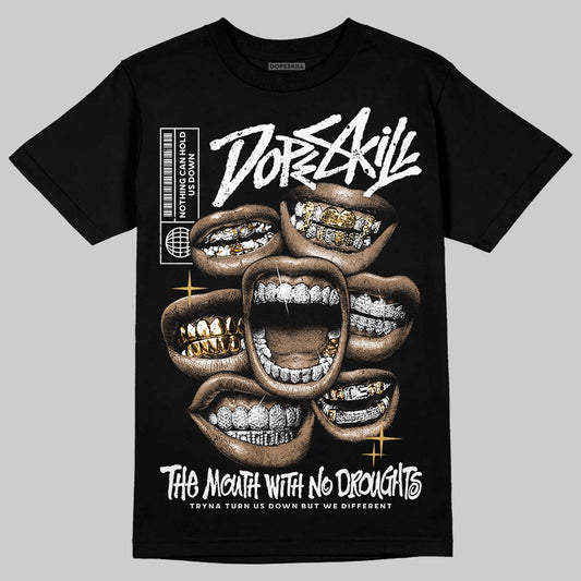 Adidas Samba OG C ‘Black Gum’ DopeSkill T-Shirt The Mouth With No Droughts Graphic Streetwear - Black