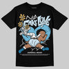 Jordan 4 Denim “Worn Blue” DopeSkill T-Shirt No Fake Love Graphic Streetwear - Black