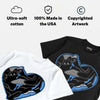 Black University Blue 5s DopeSkill T-Shirt Heart Jordan 5 Graphic