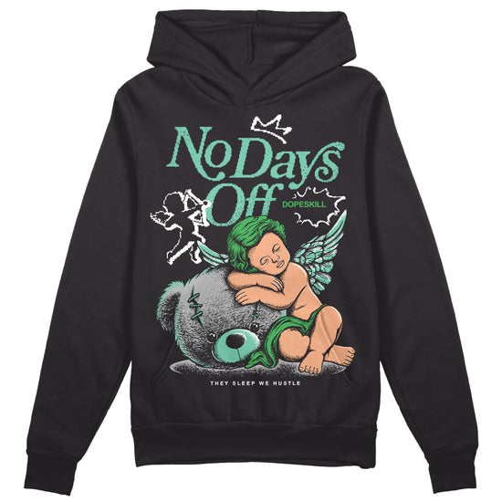 Jordan 1 High OG Green Glow DopeSkill Hoodie Sweatshirt New No Days Off Graphic Streetwear - Black