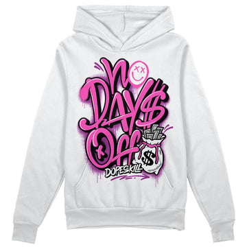 Jordan 4 GS “Hyper Violet” DopeSkill Hoodie Sweatshirt No Days Off Graphic Streetwear - White