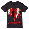 Jordan 1 Retro Low "Black Toe" DopeSkill T-Shirt Juneteenth Heart Graphic Streetwear - Black