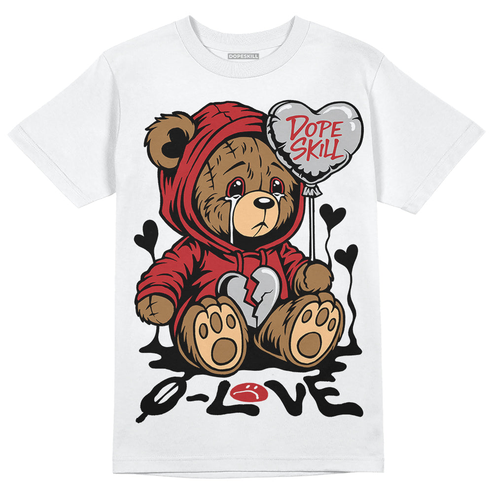 Jordan 12 “Red Taxi” DopeSkill T-Shirt Broken Bear Graphic Streetwear - White