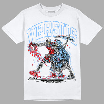 Jordan 9 Powder Blue DopeSkill T-Shirt VERSUS Graphic Streetwear - White 