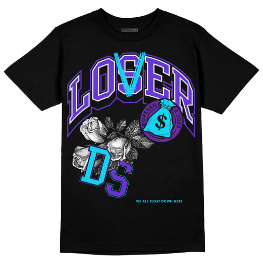 Jordan 6 "Aqua" DopeSkill T-Shirt Loser Lover Graphic Streetwear - Black 