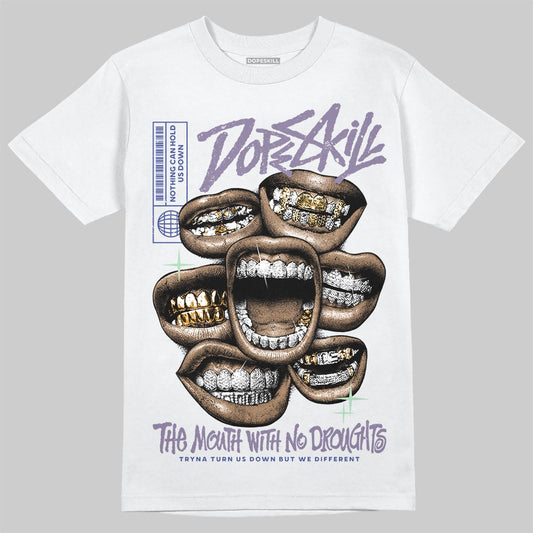 Jordan 1 Retro Low OG Zion Williamson Voodoo Alternate DopeSkill T-Shirt The Mouth With No Droughts Graphic Streetwear - White