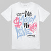 Jordan 3 GS “Cobalt Bliss” DopeSkill T-Shirt No Money No Love Typo Graphic Streetwear - White 