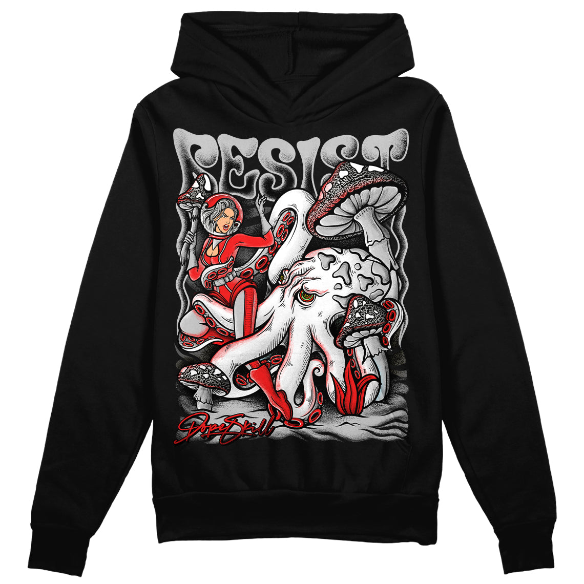 Jordan Spizike Low Bred DopeSkill Hoodie Sweatshirt Resist Graphic Streetwear - Black