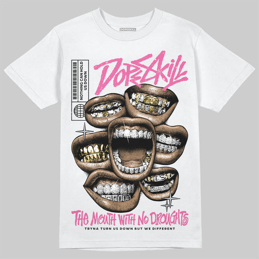 Asics Gel-Kayano 14 ‘Cream Sweet Pink’ DopeSkill T-Shirt The Mouth With No Droughts Graphic Streetwear - WHite