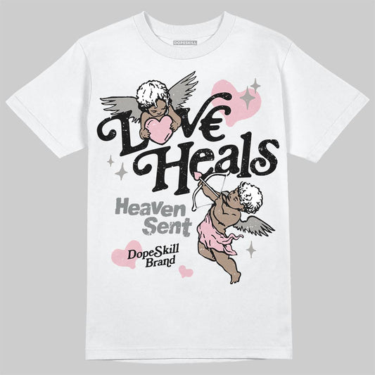 Air Max 95 OG “Pink Foam” DopeSkill T-Shirt New Love Heals Graphic Streetwear - White 