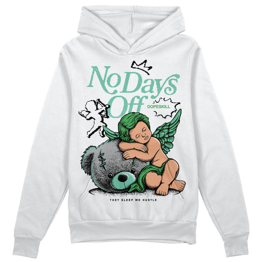 Jordan 1 High OG Green Glow DopeSkill Hoodie Sweatshirt New No Days Off Graphic Streetwear - White