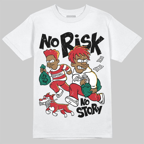 Jordan 3 Mexico 'El Vuelo' DopeSkill T-Shirt No Risk No Story Graphic Streetwear - White