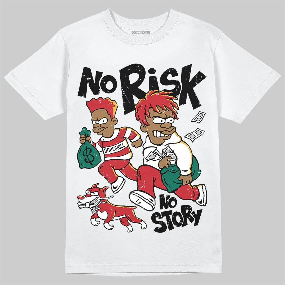 Jordan 3 Mexico 'El Vuelo' DopeSkill T-Shirt No Risk No Story Graphic Streetwear - White
