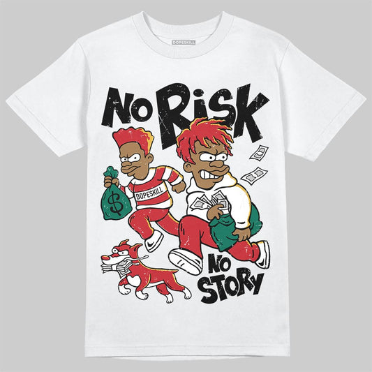 Jordan 3 Mexico 'El Vuelo' DopeSkill T-Shirt No Risk No Story Graphic Streetwear - White