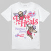 Jordan 5 Low “Peanut Butter Jelly” DopeSkill T-Shirt New Love Heals Graphic Streetwear - White
