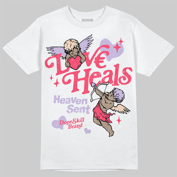 Jordan 5 Low “Peanut Butter Jelly” DopeSkill T-Shirt New Love Heals Graphic Streetwear - White