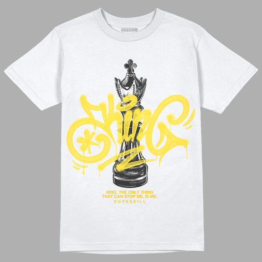 Jordan 11 Low 'Yellow Snakeskin' DopeSkill T-Shirt King Chess Graphic Streetwear - White