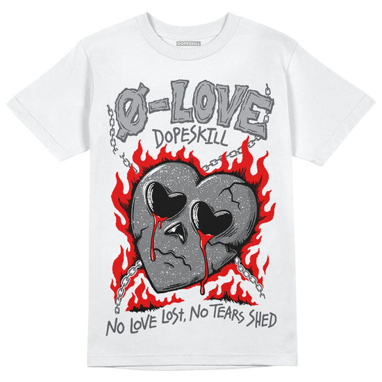 Jordan 4 Retro 'Wet Cement' DopeSkill T-Shirt Crying Heart Graphic Streetwear - White