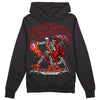 Jordan 4 Retro Red Cement DopeSkill Hoodie Sweatshirt VERSUS Graphic Streetwear - Black