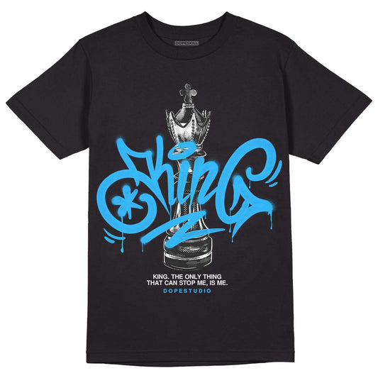 Jordan 1 High Retro OG “University Blue” DopeSkill T-Shirt King Chess Graphic Streetwear - Black