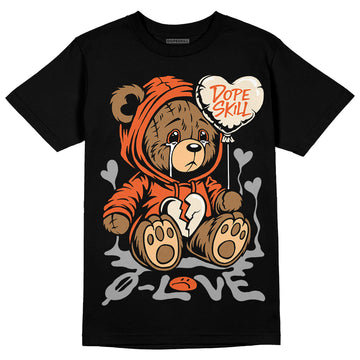 Jordan 3 Georgia Peach DopeSkill T-Shirt Broken Bear Graphic Streetwear - Black