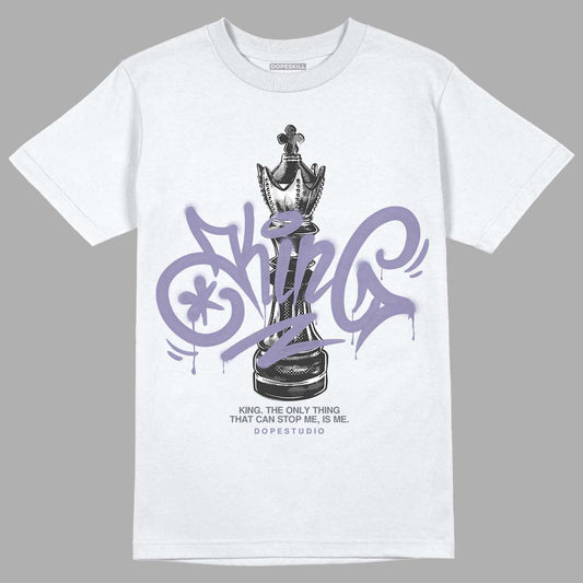 Jordan 5 Retro Low Indigo Haze DopeSkill T-Shirt King Chess Graphic Streetwear  - White 