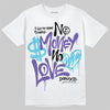 Jordan 8 Retro 'Aqua' 2025 DopeSkill T-Shirt No Money No Love Typo Graphic Streetwear - White