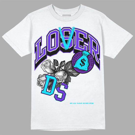 Jordan 6 "Aqua" DopeSkill T-Shirt Loser Lover Graphic Streetwear - White 