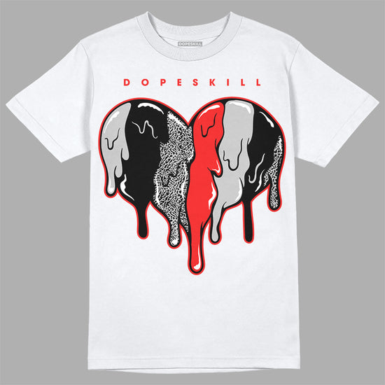 Jordan Spizike Low Bred DopeSkill T-Shirt Slime Drip Heart Graphic Streetwear - White 