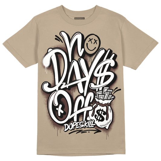 Jordan 1 High OG “Latte” DopeSkill Medium Brown T-shirt No Days Off Graphic Streetwear