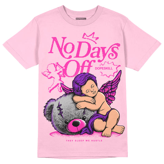 Pink Sneakers DopeSkill Pink T-shirt New No Days Off Graphic Streetwear