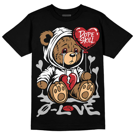 Jordan 12 “Red Taxi” DopeSkill T-Shirt Broken Bear Graphic Streetwear - Black