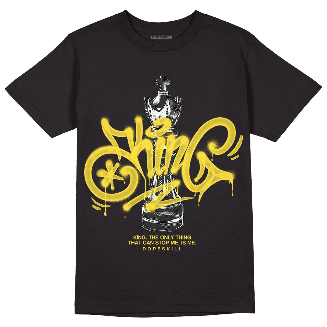 Dopeskill 11 Yellow Snakeskin 11s DopeSkill T-Shirt King Chess Graphic – DOPESKILL
