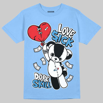 Vans Knu Stack Vintage Satin Dream Blue DopeSkill Blue T-shirt Love Sick Graphic Streetwear