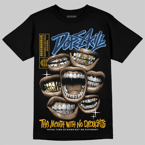 Jordan 4 Retro ‘Dunk From Above’ DopeSkill T-Shirt The Mouth With No Droughts Graphic Streetwear - Black