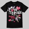 Jordan 5 Low “Peanut Butter Jelly” DopeSkill T-Shirt New Love Heals Graphic Streetwear - Black